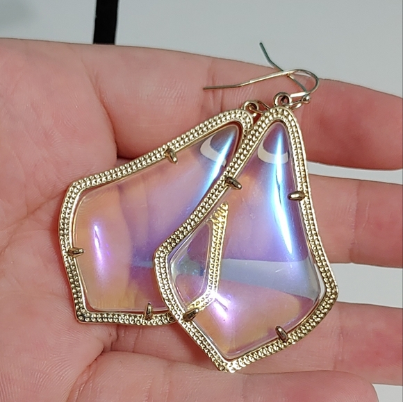 Kendra Scott Clear Iridescent Earrings - Picture 2 of 8